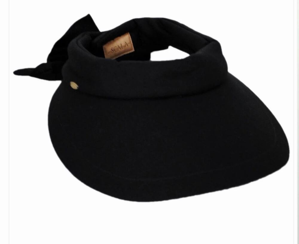 "AROSA" Women's 100% Cotton Visor Hat with Big Brim by Scala, E